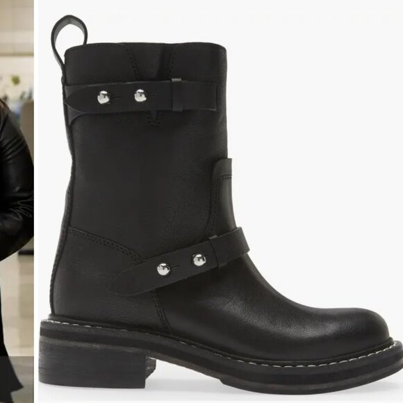 Rag & Bone Black Moto Boot "EUC" - Picture 15 of 16